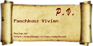 Paschkusz Vivien névjegykártya